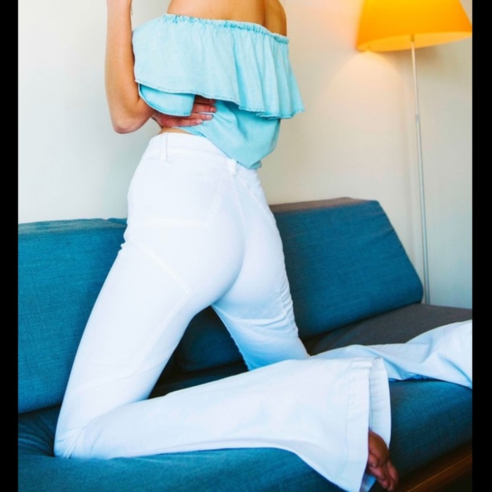 REVICE Denim white venus flare jeans